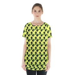 Black Rose Yellow Skirt Hem Sports Top by snowwhitegirl