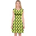 Black Rose Yellow Capsleeve Midi Dress View1