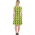 Black Rose Yellow Capsleeve Midi Dress View2