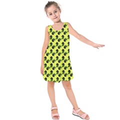 Black Rose Yellow Kids  Sleeveless Dress by snowwhitegirl