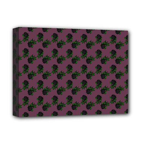 Black Rose Mauve Deluxe Canvas 16  X 12  (stretched) 