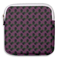 Black Rose Mauve Mini Square Pouch by snowwhitegirl