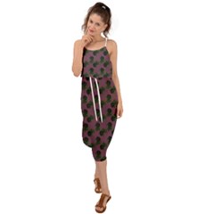 Black Rose Mauve Waist Tie Cover Up Chiffon Dress