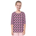 Black Rose Light Pink Kids  Quarter Sleeve Raglan Tee View1