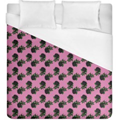 Black Rose Light Pink Duvet Cover (King Size)