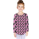 Black Rose Light Pink Kids  Long Sleeve Tee View1