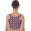 Black Rose Light Pink Velvet Crop Top View2