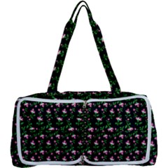 Carnation Pink Black Multi Function Bag