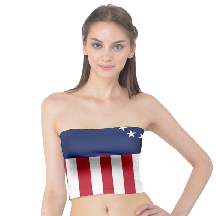 Betsy Ross flag USA America United States 1777 Thirteen Colonies vertical Tube Top