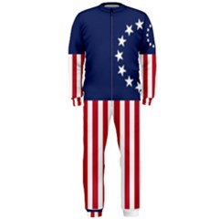 Betsy Ross flag USA America United States 1777 Thirteen Colonies vertical OnePiece Jumpsuit (Men) 