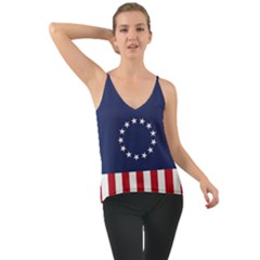 Betsy Ross flag USA America United States 1777 Thirteen Colonies vertical Chiffon Cami