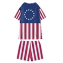 Betsy Ross flag USA America United States 1777 Thirteen Colonies vertical Kids  Swim Tee and Shorts Set View2