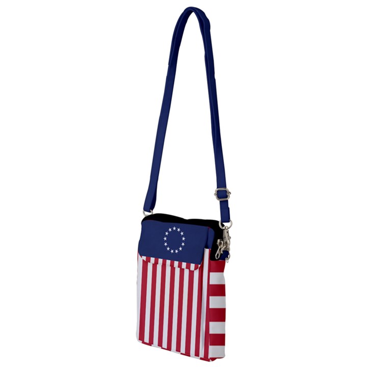 Betsy Ross flag USA America United States 1777 Thirteen Colonies vertical Multi Function Travel Bag