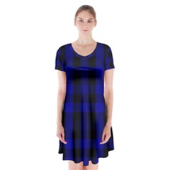 Zappwaits Short Sleeve V-neck Flare Dress by zappwaits