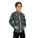 Hearts And Sun Flowers In Decorative Happy Harmony Kids  Windbreaker View1