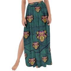 Hearts And Sun Flowers In Decorative Happy Harmony Maxi Chiffon Tie-up Sarong