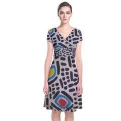 Edm By Traci K Short Sleeve Front Wrap Dress