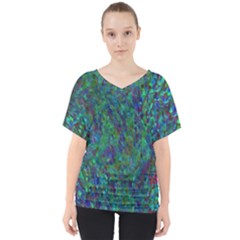 Essence Of A Peacock V-neck Dolman Drape Top by bloomingvinedesign