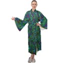 Essence of a Peacock Maxi Velour Kimono View1