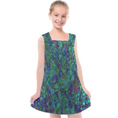 Essence Of A Peacock Kids  Cross Back Dress by bloomingvinedesign