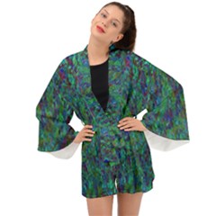 Essence Of A Peacock Long Sleeve Kimono by bloomingvinedesign