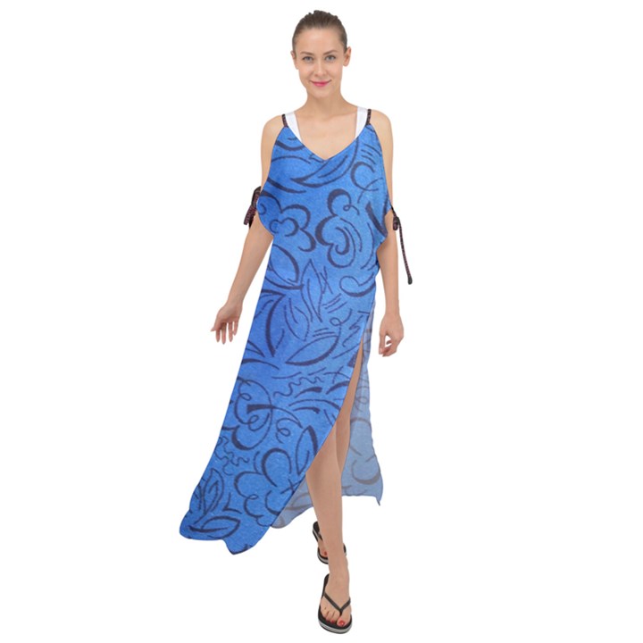 Fashion Week RunWay Exclusive Design by Traci K Maxi Chiffon Cover Up Dress