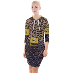 Cougar By Traci K Quarter Sleeve Hood Bodycon Dress