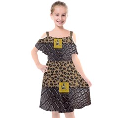 Cougar By Traci K Kids  Cut Out Shoulders Chiffon Dress