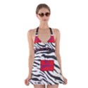 Striped by Traci K Halter Dress Swimsuit  View1