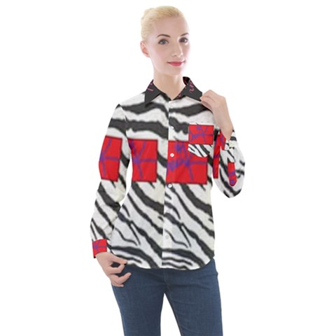 Striped By Traci K Women s Long Sleeve Pocket Shirt by tracikcollection