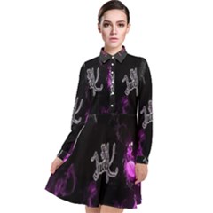 Fushion By Traci K Long Sleeve Chiffon Shirt Dress by tracikcollection