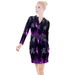 Fushion By Traci K Button Long Sleeve Dress by tracikcollection