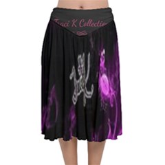 Fushion By Traci K Velvet Flared Midi Skirt by tracikcollection