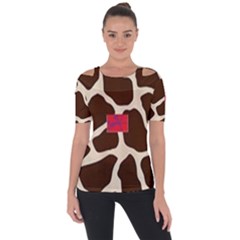 Giraffe By Traci K Shoulder Cut Out Short Sleeve Top by tracikcollection