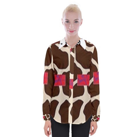 Giraffe By Traci K Womens Long Sleeve Shirt by tracikcollection