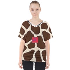 Giraffe By Traci K V-neck Dolman Drape Top by tracikcollection