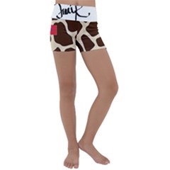 Giraffe By Traci K Kids  Lightweight Velour Yoga Shorts by tracikcollection