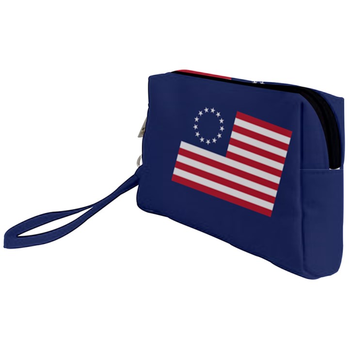 Betsy Ross flag USA America United States 1777 Thirteen Colonies MAGA  Wristlet Pouch Bag (Small)