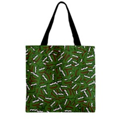 Pepe The Frog Face Pattern Green Kekistan Meme Zipper Grocery Tote Bag by snek