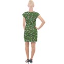 Pepe the Frog Face pattern Green Kekistan meme Cap Sleeve Bodycon Dress View2