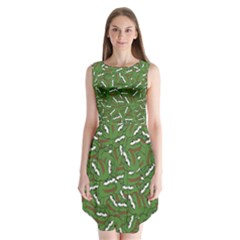 Pepe The Frog Face Pattern Green Kekistan Meme Sleeveless Chiffon Dress   by snek