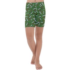 Pepe The Frog Face Pattern Green Kekistan Meme Kids  Lightweight Velour Capri Yoga Leggings by snek