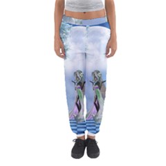 Cute Fairy With Dove Women s Jogger Sweatpants by FantasyWorld7