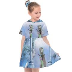 Cute Fairy With Dove Kids  Sailor Dress by FantasyWorld7