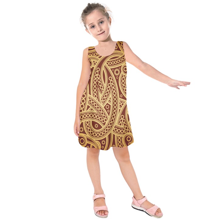 Fine pattern Kids  Sleeveless Dress