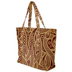 Fine Pattern Zip Up Canvas Bag by Sobalvarro