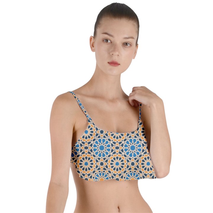 Motif Layered Top Bikini Top 