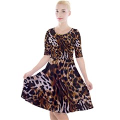 Cheetah By Traci K Quarter Sleeve A-line Dress by tracikcollection