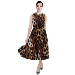 Cheetah By Traci K Round Neck Boho Dress