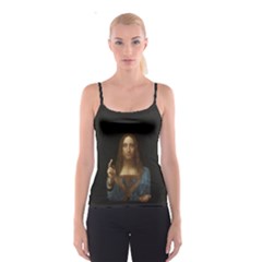 Salvator Mundi Leonardo Davindi 1500 Jesus Christ Savior Of The World Original Paint Most Expensive In The World Spaghetti Strap Top by snek